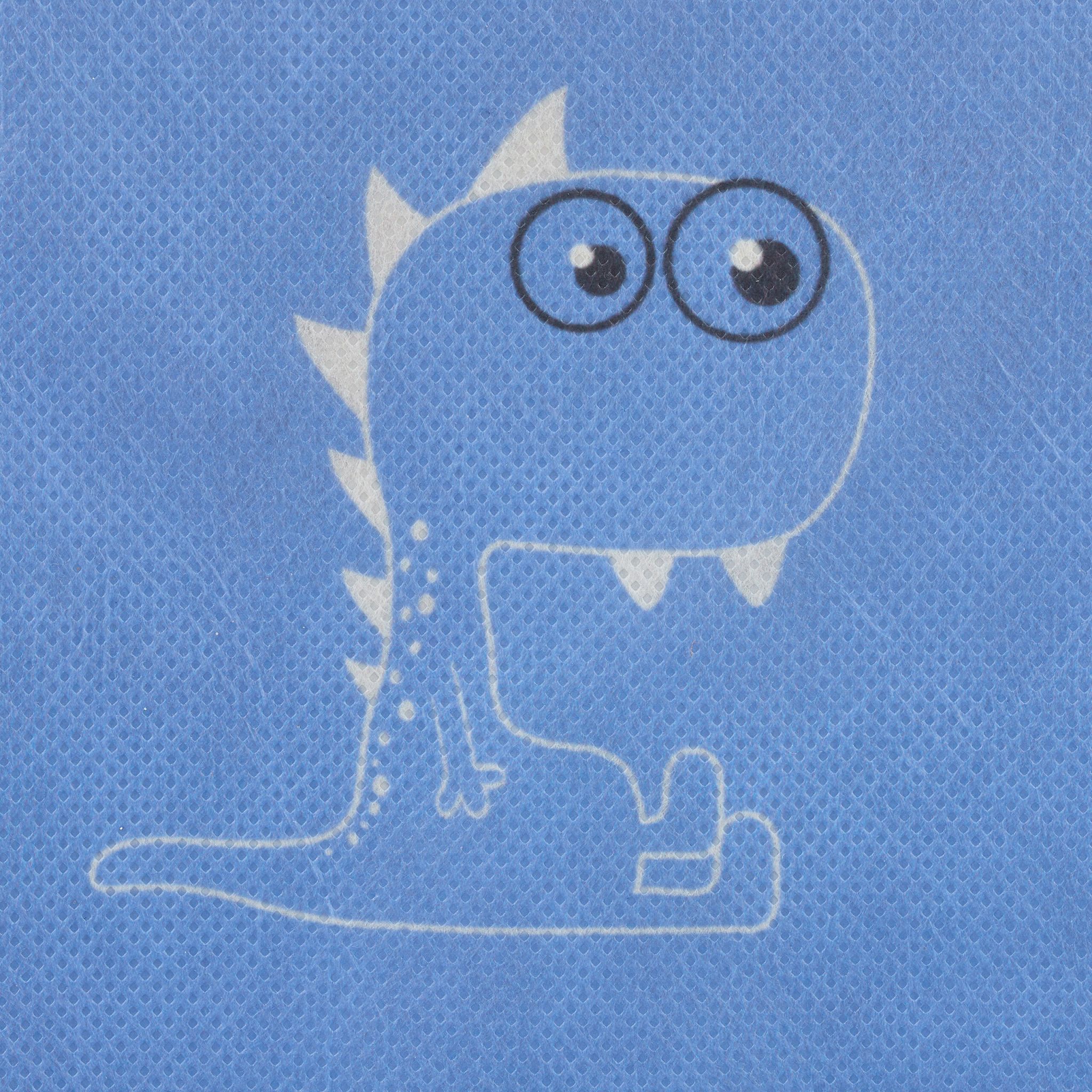 Kinderregal Dino mit Boxen Weiss-Blau-Gelb von Relaxdays
