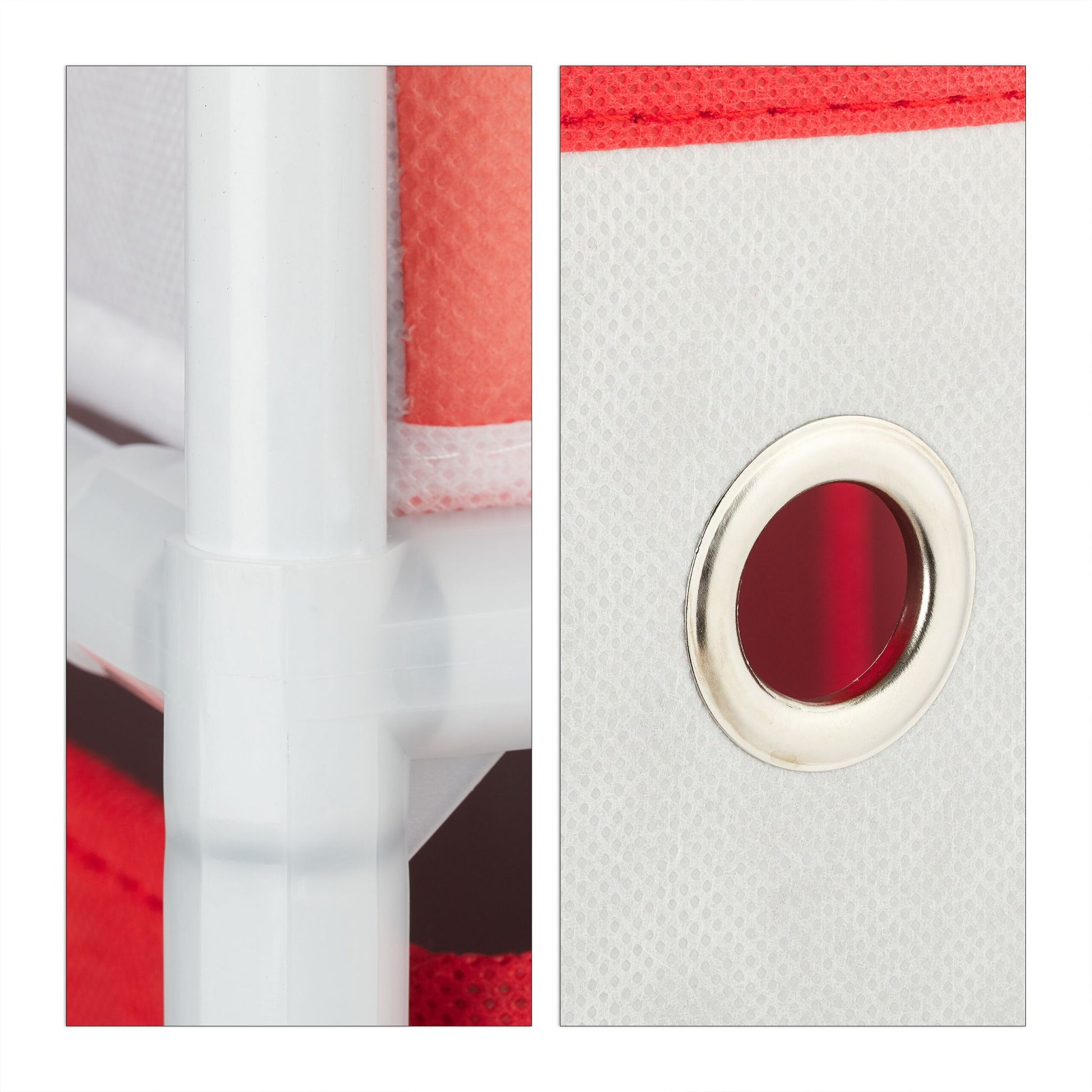 Kinderregal Schwan mit Boxen Weiss-Rot von Relaxdays