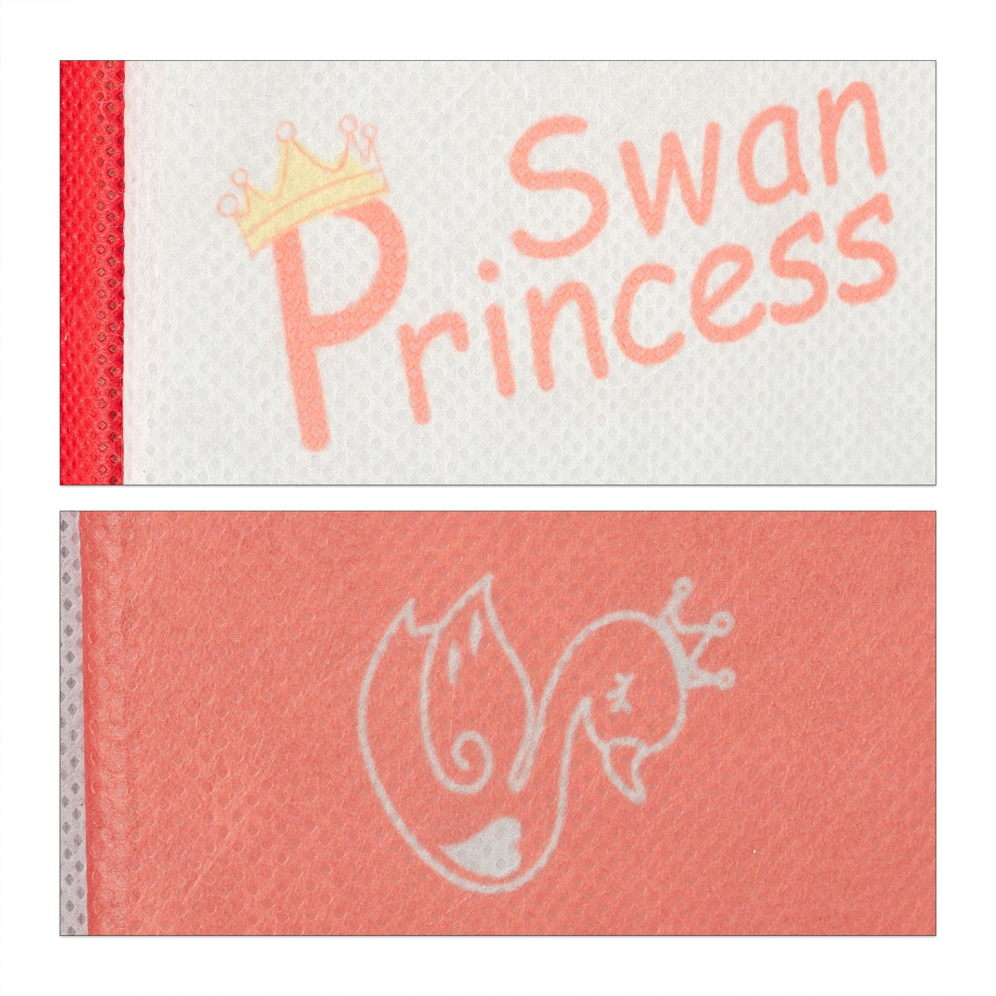 Kinderregal Schwan mit Boxen Weiss-Rot von Relaxdays