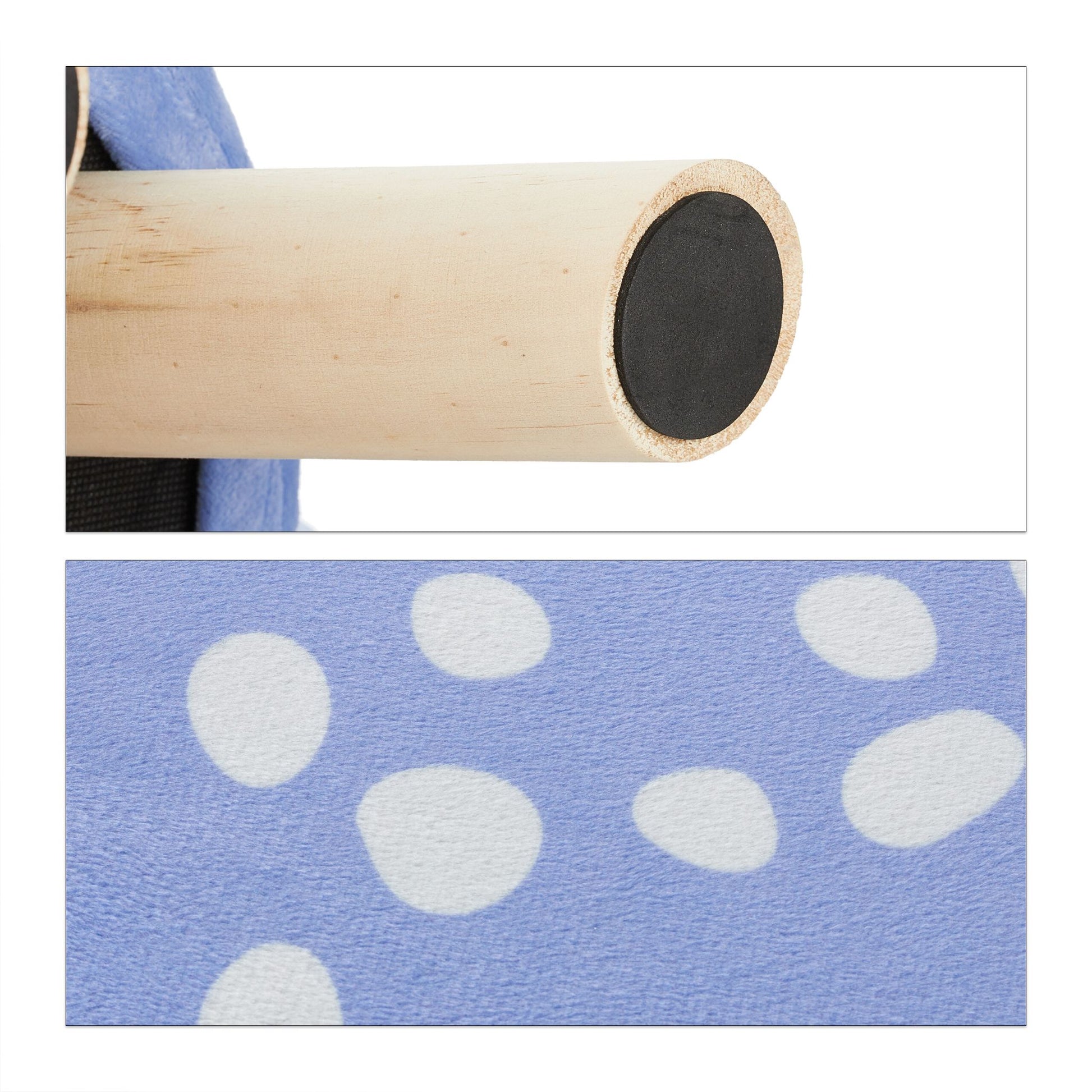 Tierhocker für Kinder Blau-Hellbraun von Relaxdays