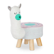 Tierhocker für Kinder Weiss-Hellbraun von Relaxdays