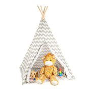 Tipi Zelt Kinder Weiss-Grau von guteszeug.ch