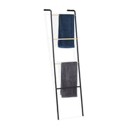 Handtuchleiter Metall Hellbraun-Schwarz von Relaxdays