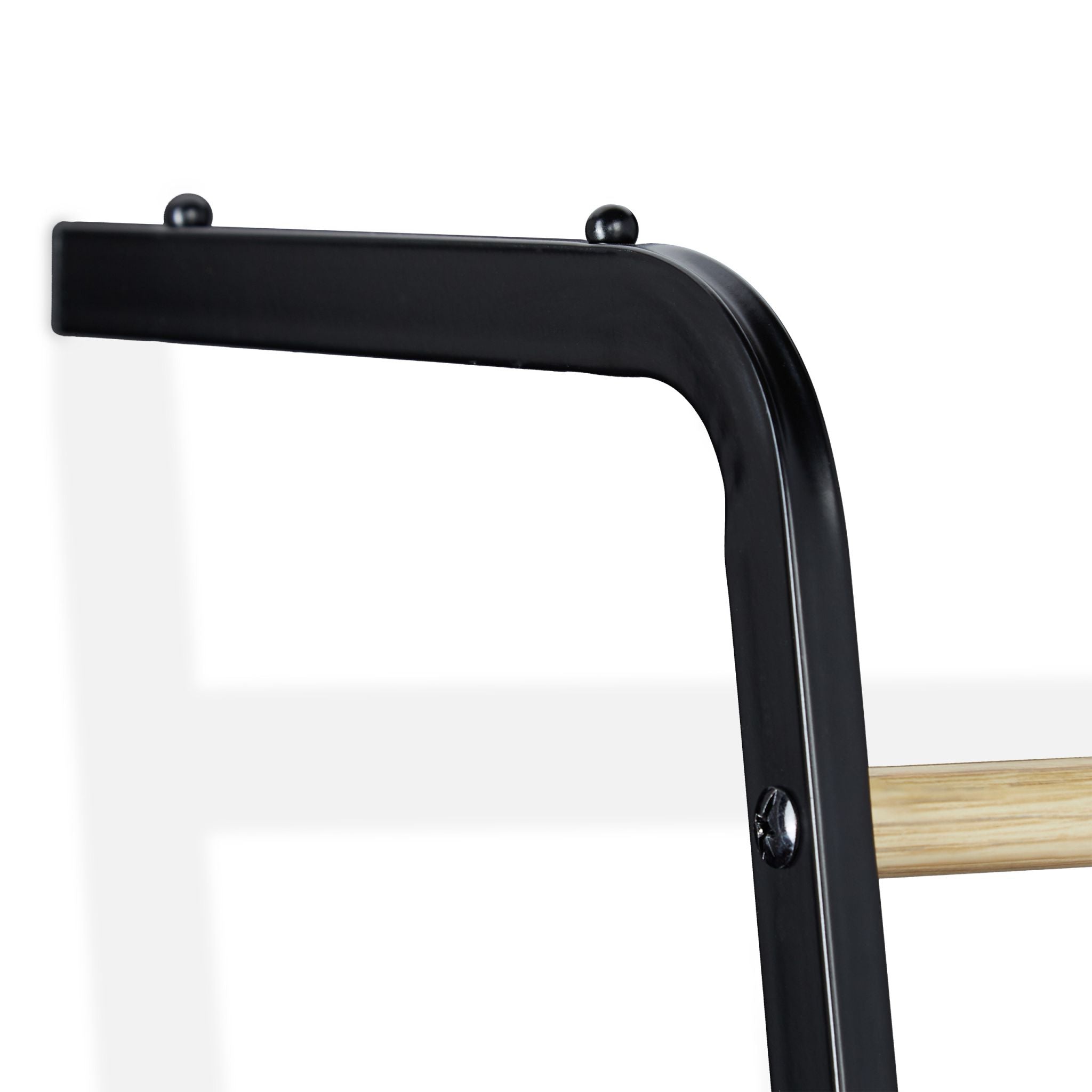 Handtuchleiter Metall Hellbraun-Schwarz von Relaxdays