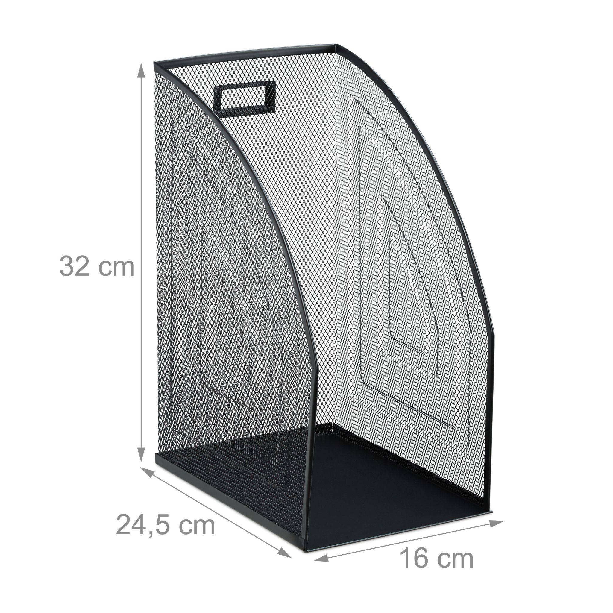 Stehsammler Metall Schwarz von Relaxdays