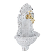 Wandbrunnen antik Weiss-Gold von Relaxdays