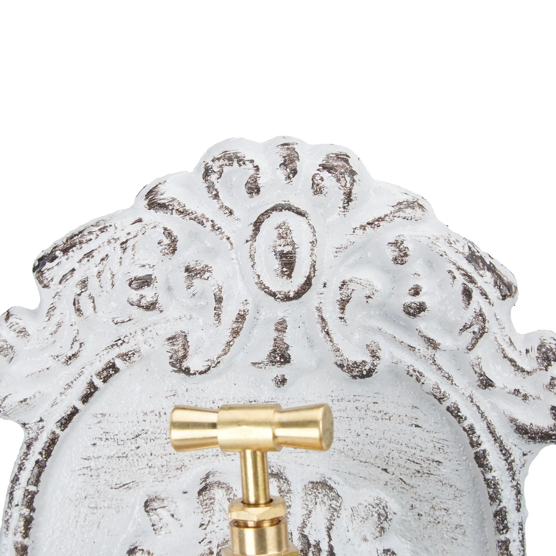 Wandbrunnen antik Weiss-Gold von Relaxdays