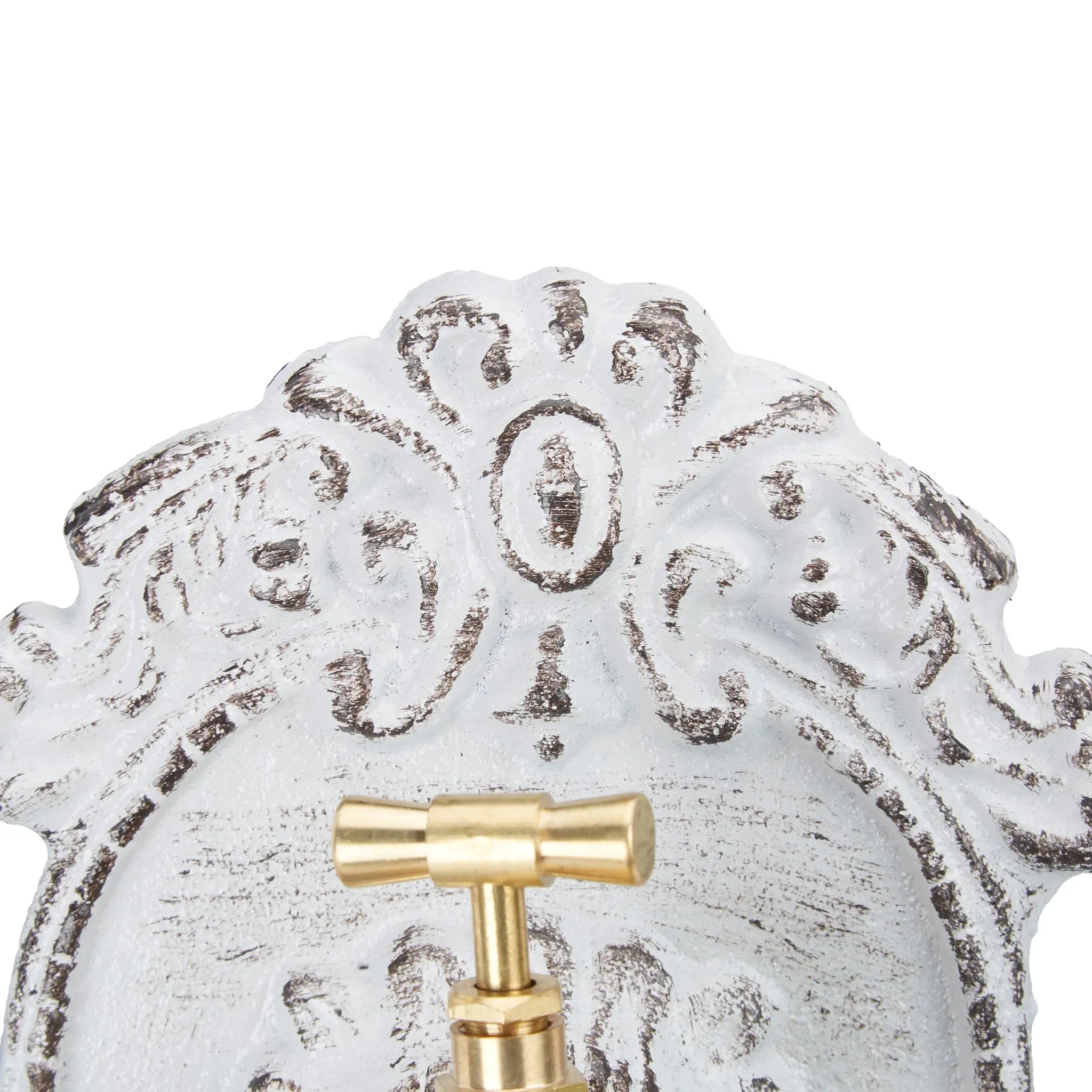 Wandbrunnen antik Weiss-Gold von Relaxdays