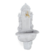 XL Wandbrunnen antik Weiss-Gold von Relaxdays