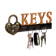 Schlüsselbrett Keys Gold-Orange-Schwarz von Relaxdays
