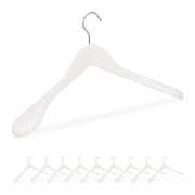 Anzug Kleiderbügel 10er-Set Weiss-Silber von Relaxdays