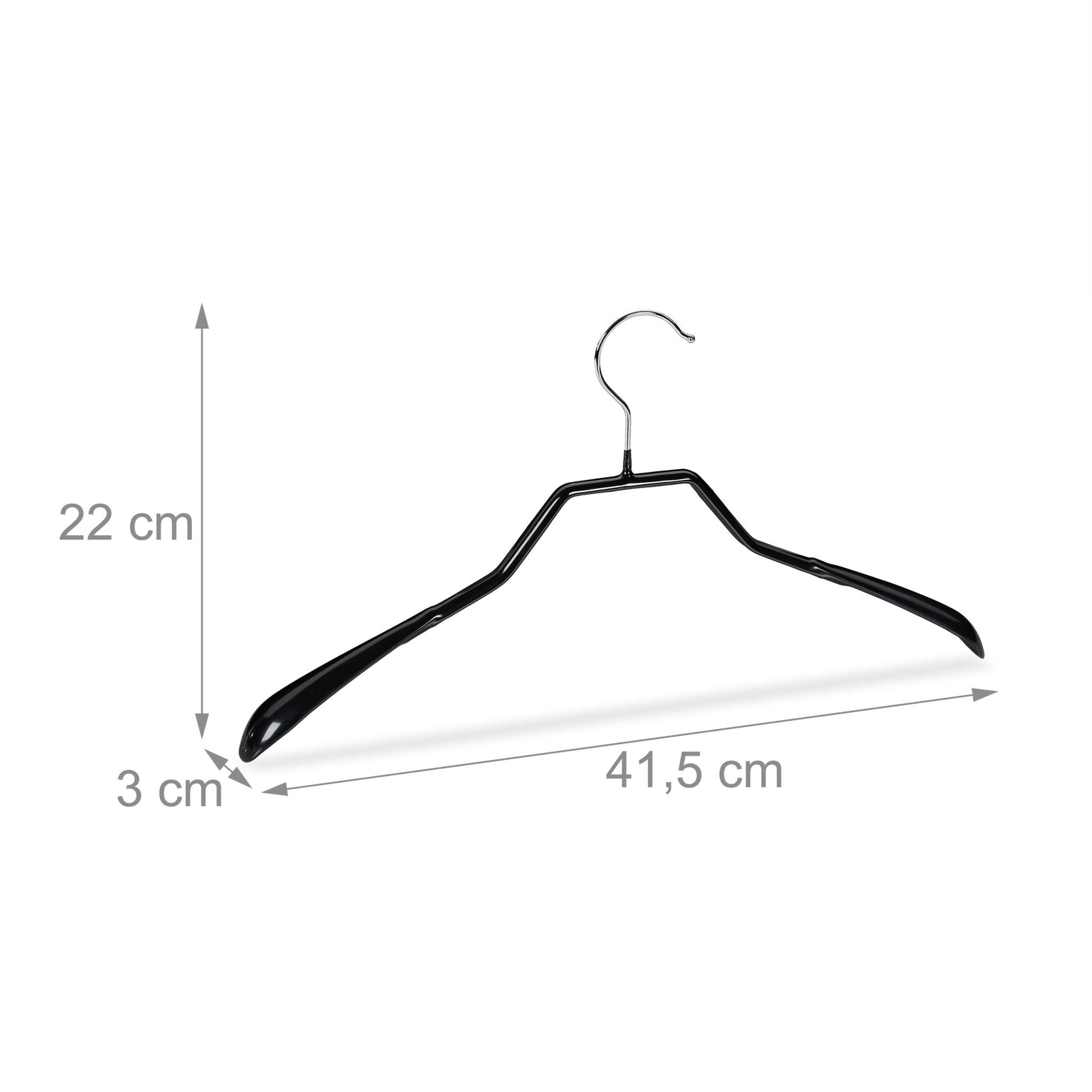 Anzug Kleiderbügel rutschfest Schwarz-Silber von guteszeug.ch