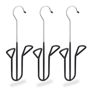 Schuhbügel 3er-Set Schwarz-Silber von Relaxdays