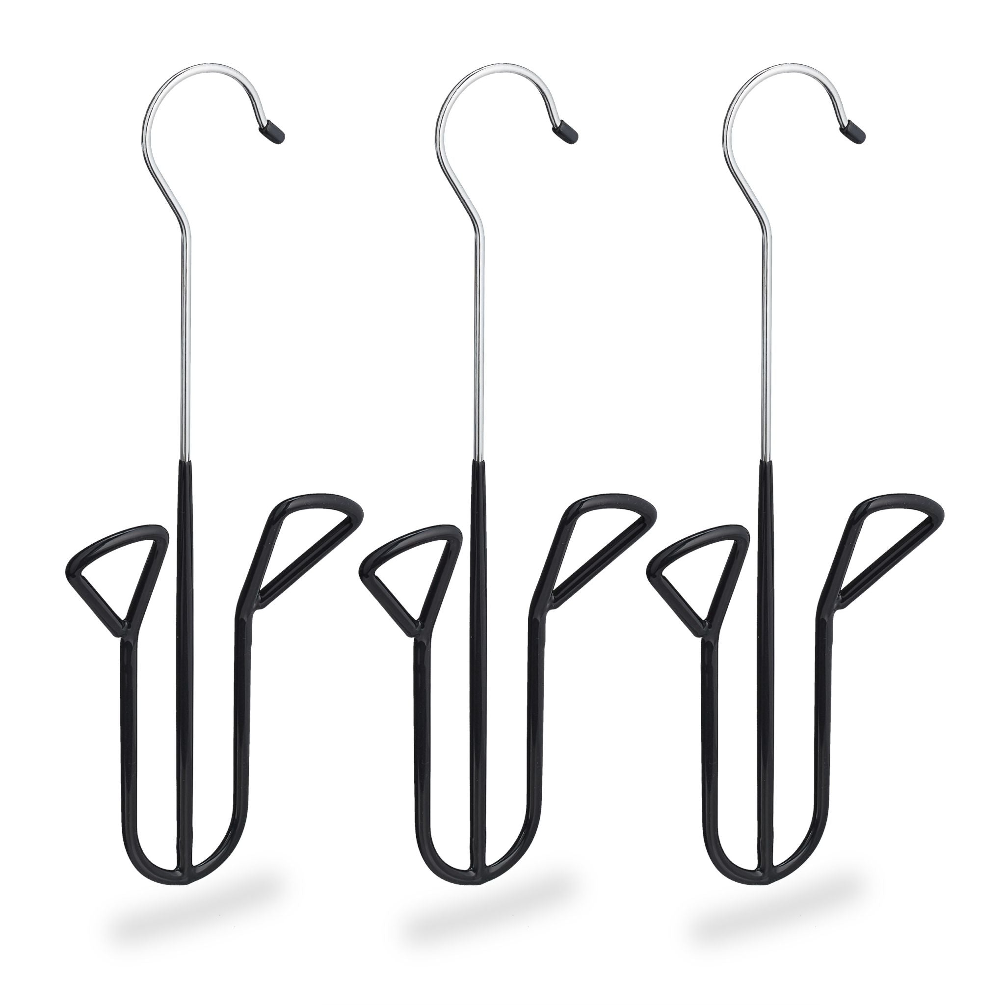 Schuhbügel 3er-Set Schwarz-Silber von Relaxdays