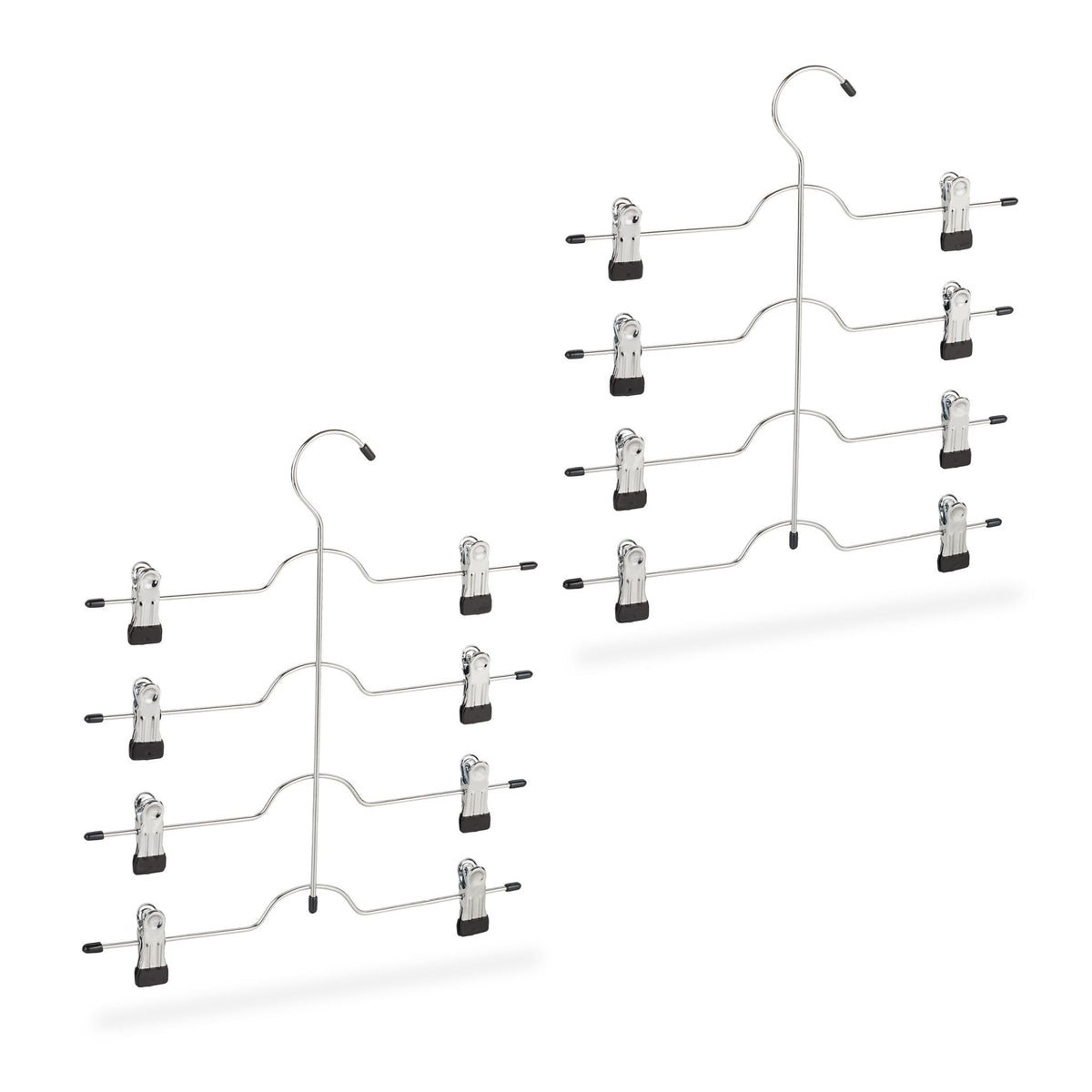 Mehrfachbügel 2er-Set Schwarz-Silber von Relaxdays
