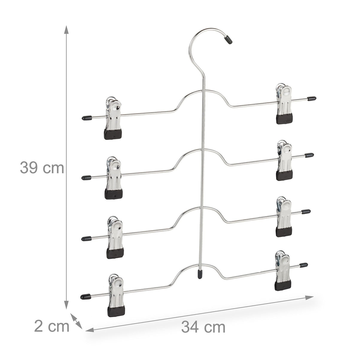 Mehrfachbügel 2er-Set Schwarz-Silber von Relaxdays