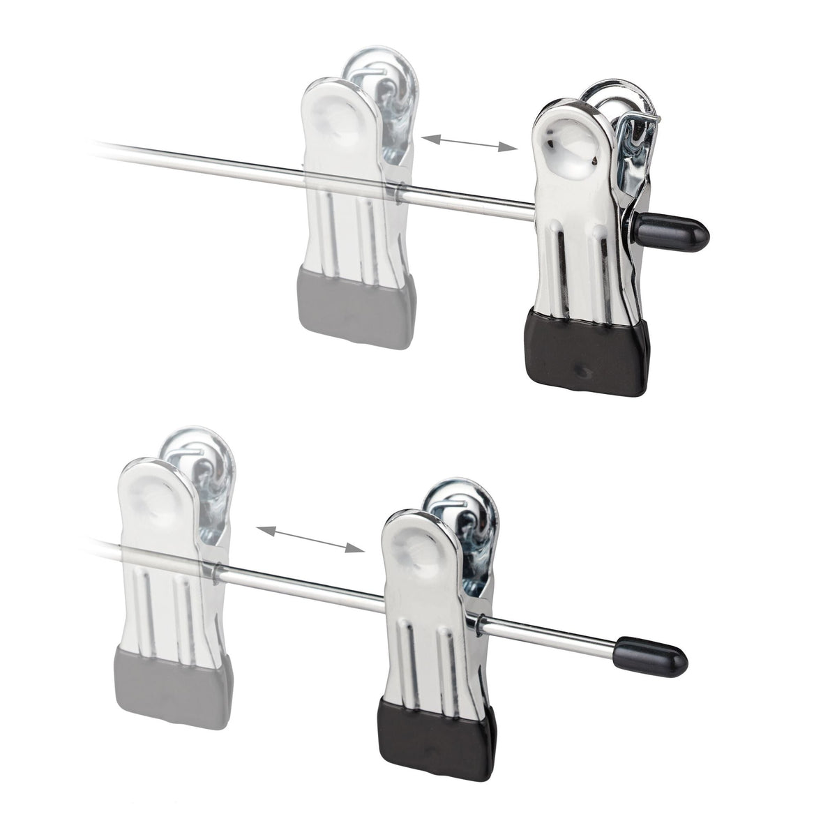 Mehrfachbügel 2er-Set Schwarz-Silber von Relaxdays
