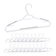 Antirutsch Kleiderbügel 20er-Set Weiss-Grau von Relaxdays