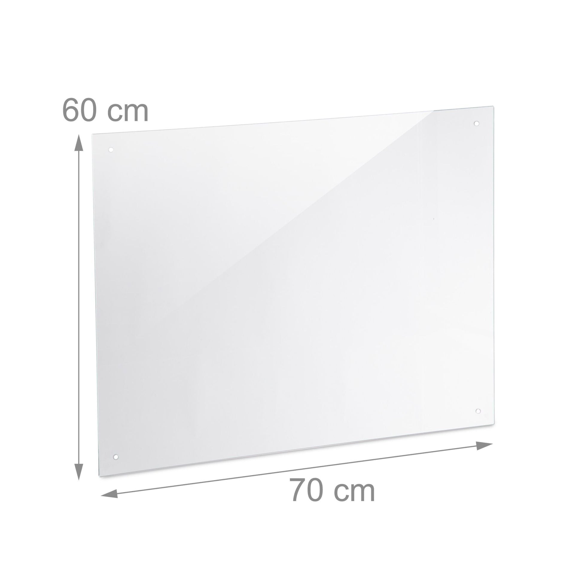 Spritzschutz für die Küche 70cm Transparent von Relaxdays