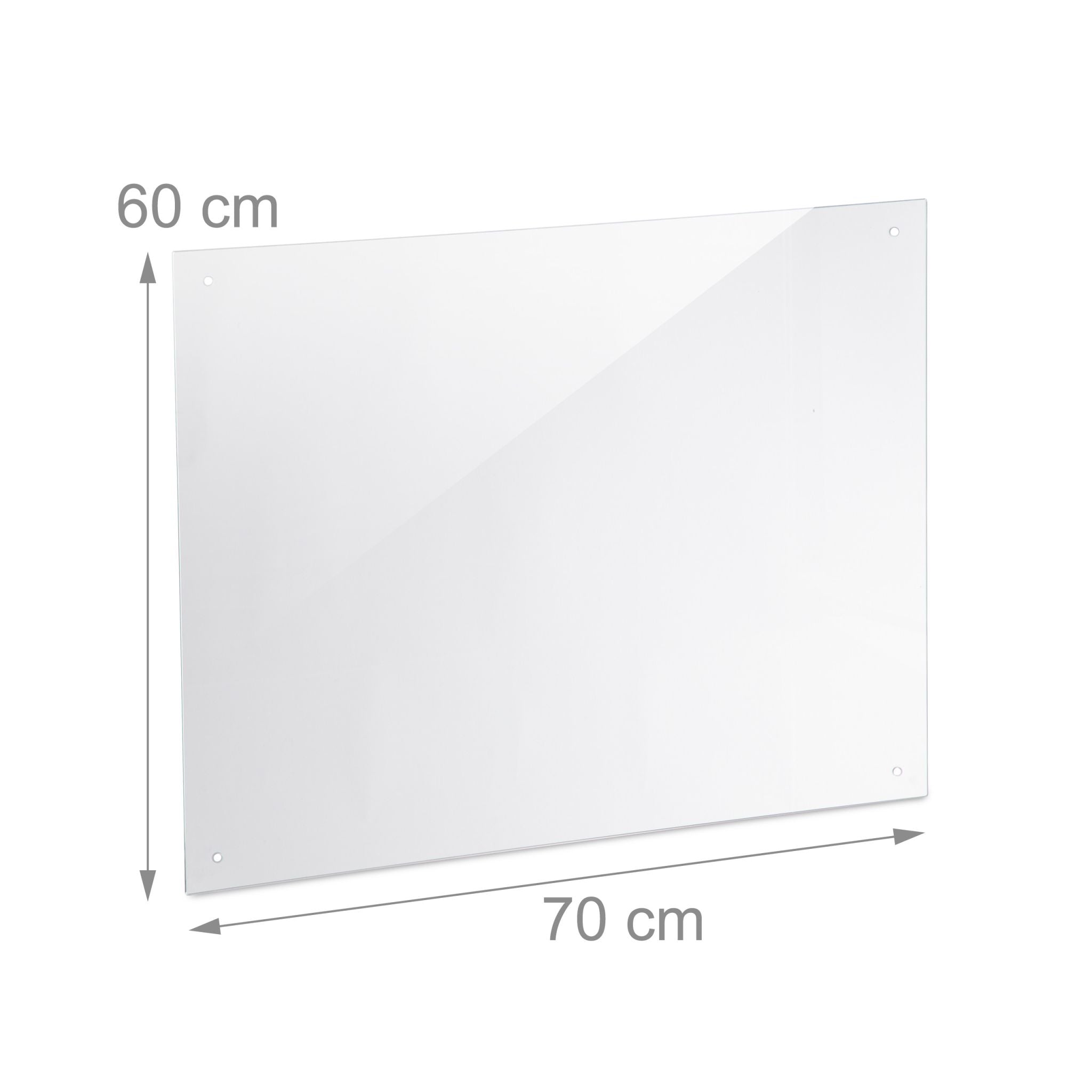 Spritzschutz für die Küche 70cm Transparent von Relaxdays