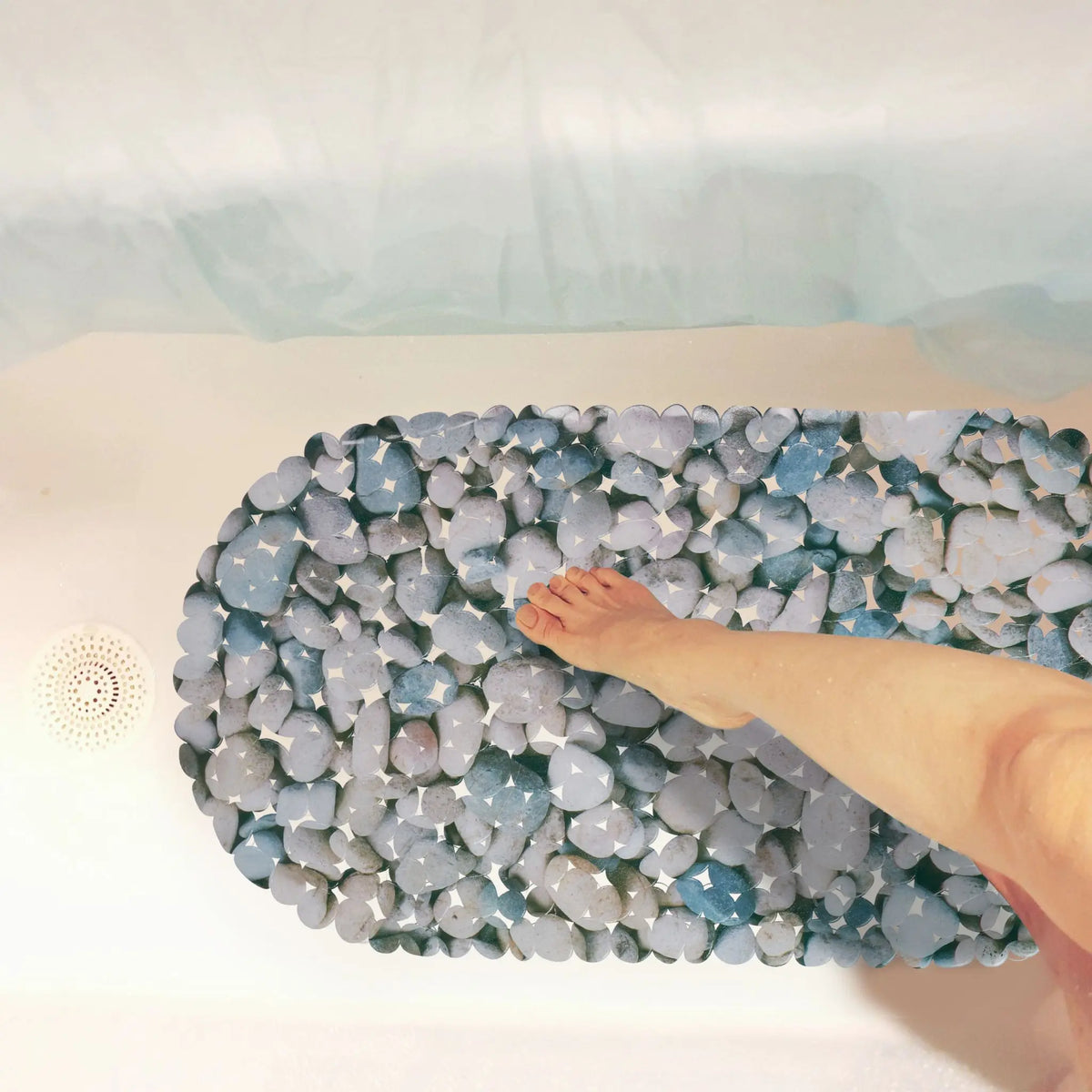 Badewannenmatte Steinoptik Grau von Relaxdays