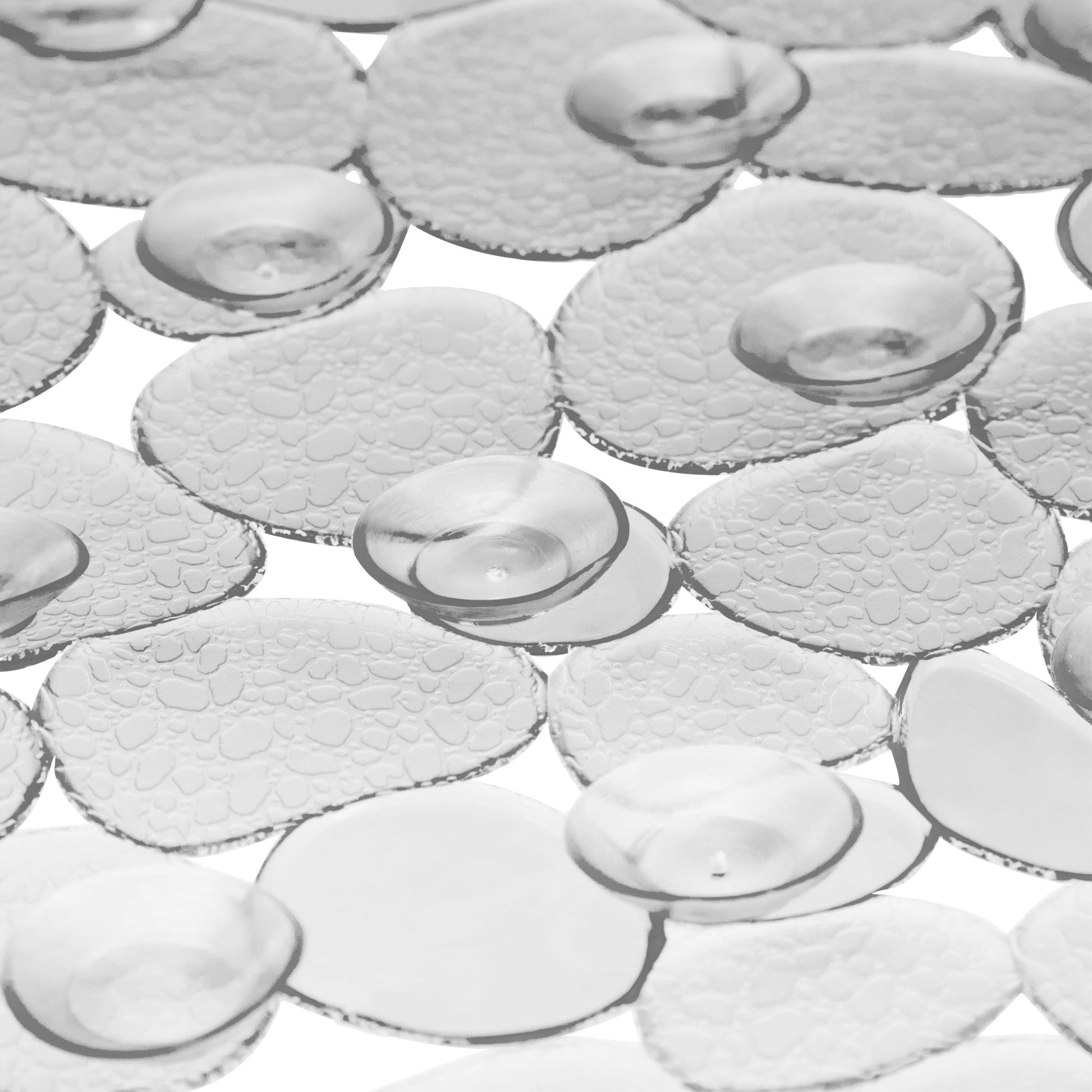 Duschmatte Steinoptik quadratisch Transparent von Relaxdays