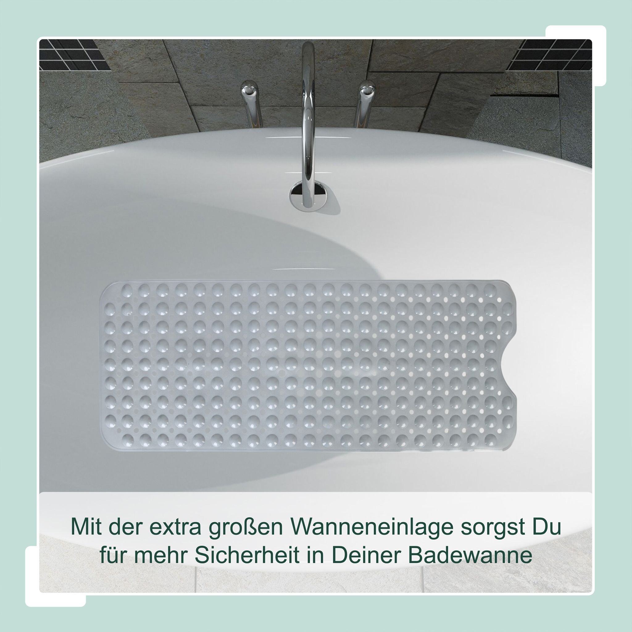 Badewannenmatte XXL Grau von Relaxdays