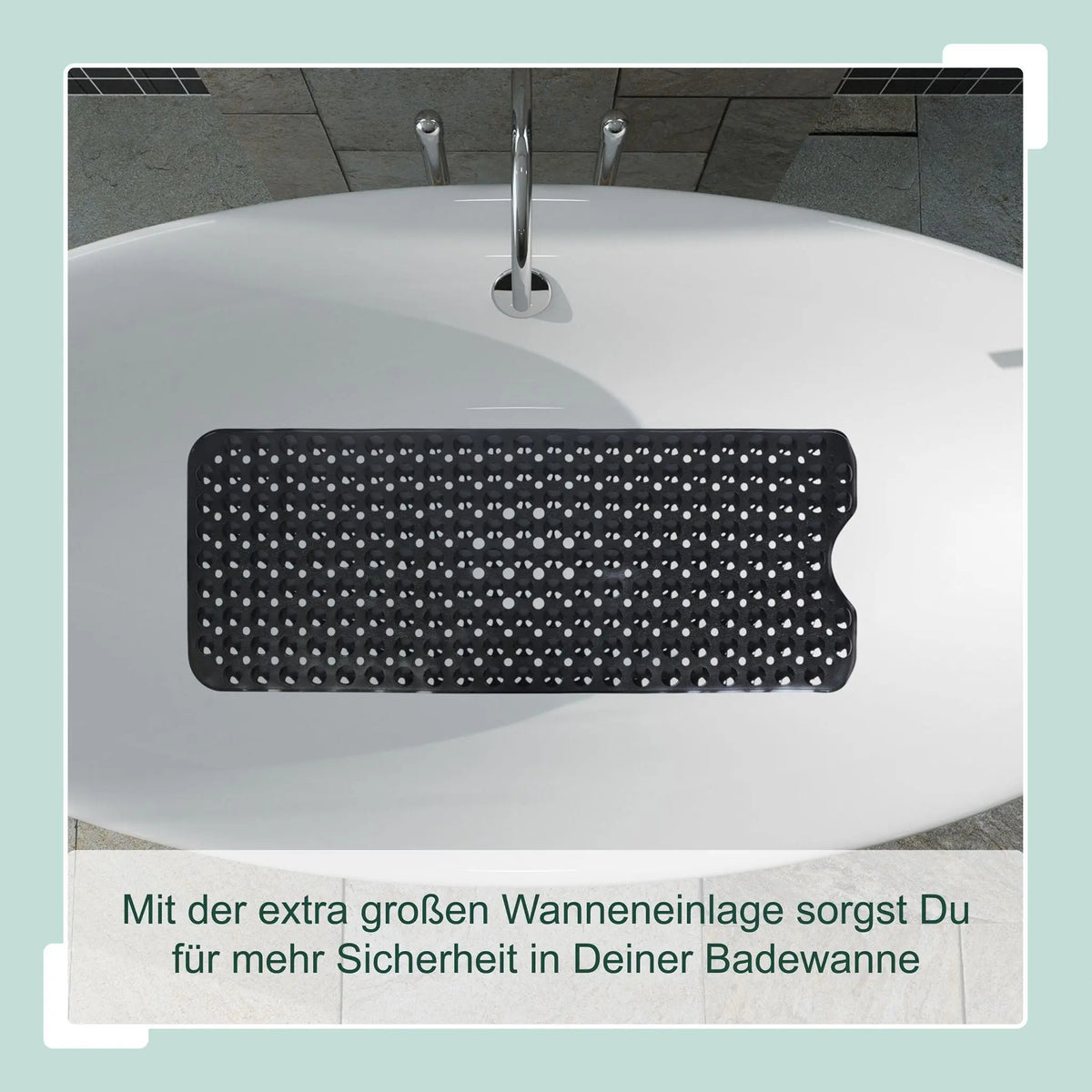 Badewannenmatte XXL Schwarz von Relaxdays