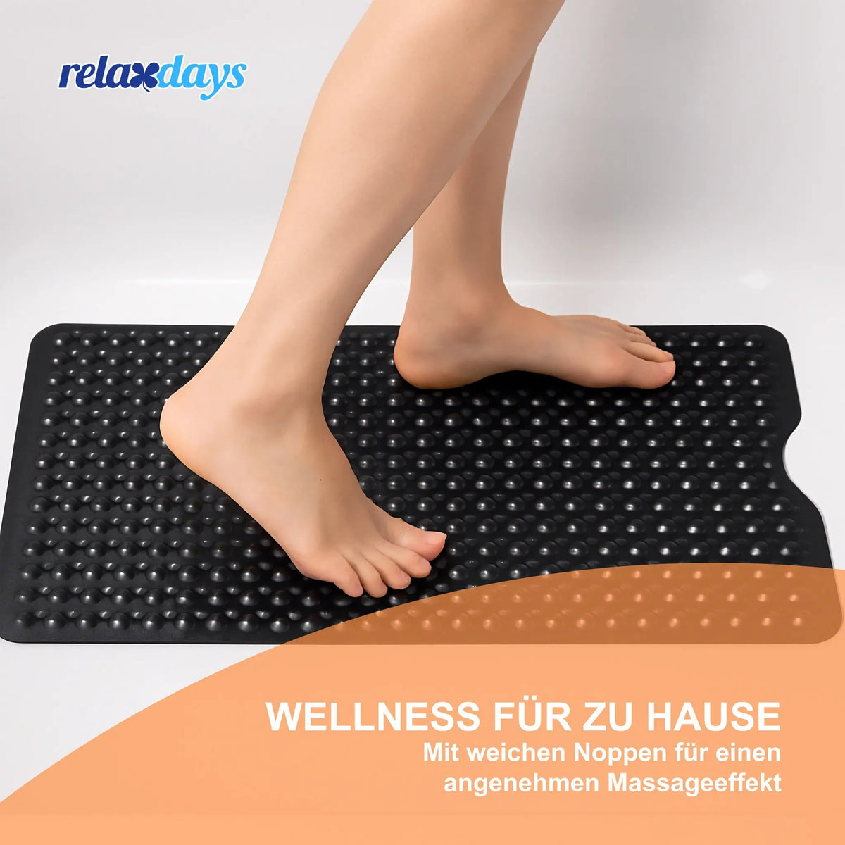 Badewannenmatte XXL Schwarz von Relaxdays