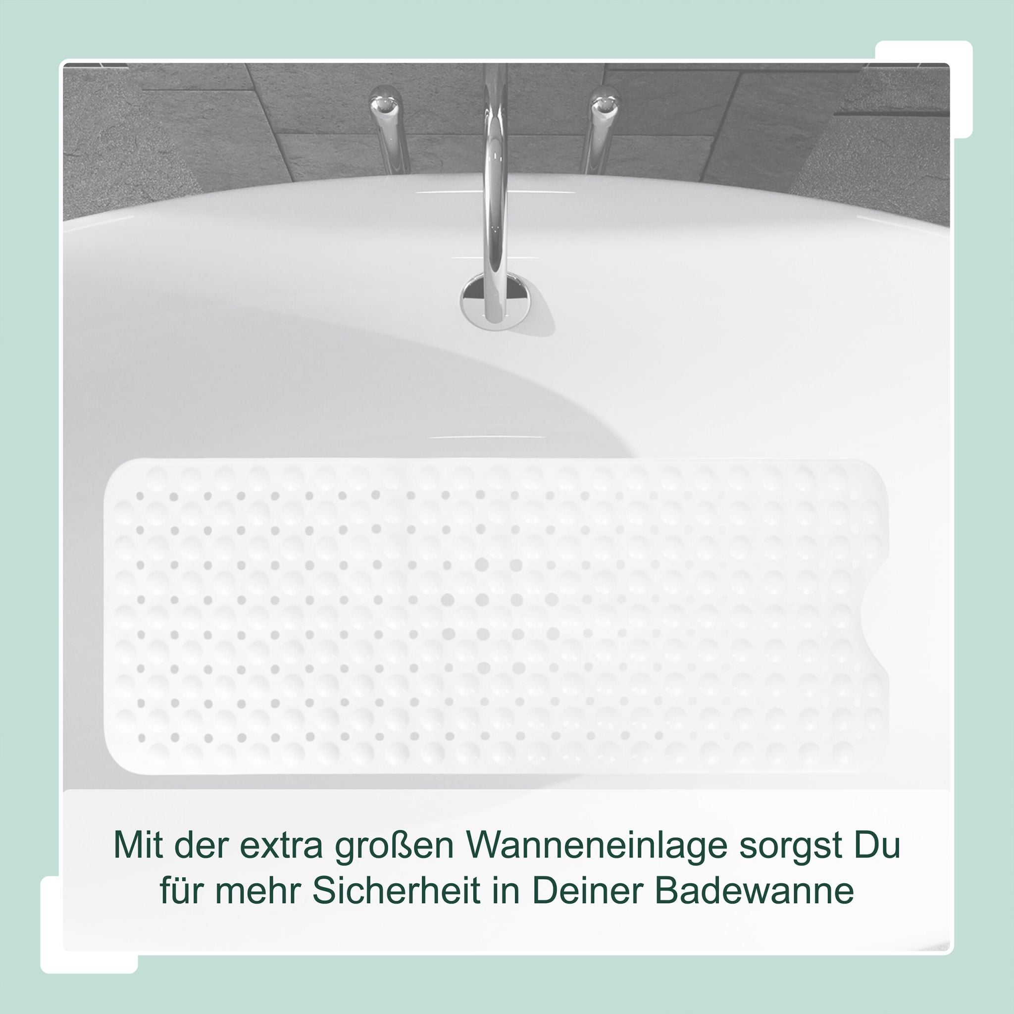 Badewannenmatte XXL Weiss von Relaxdays