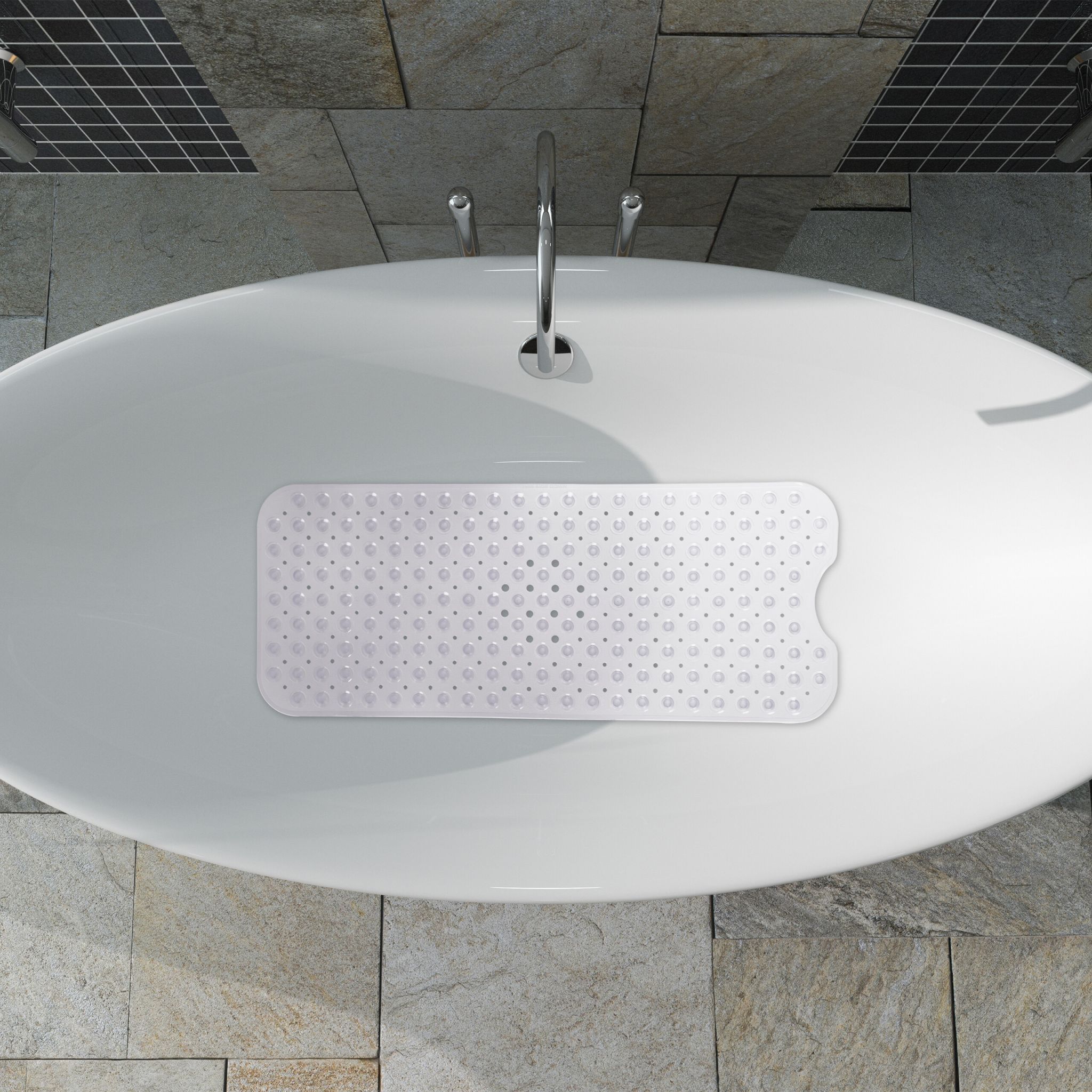 Badewannenmatte XXL Transparent von Relaxdays