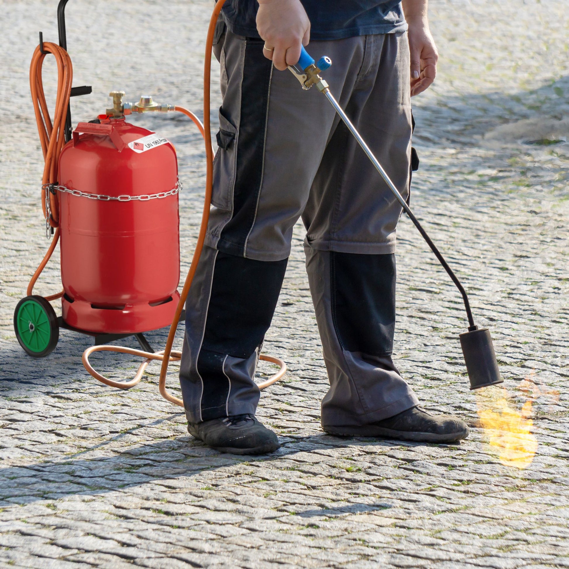 Gas Transportwagen Grün-Schwarz von Relaxdays