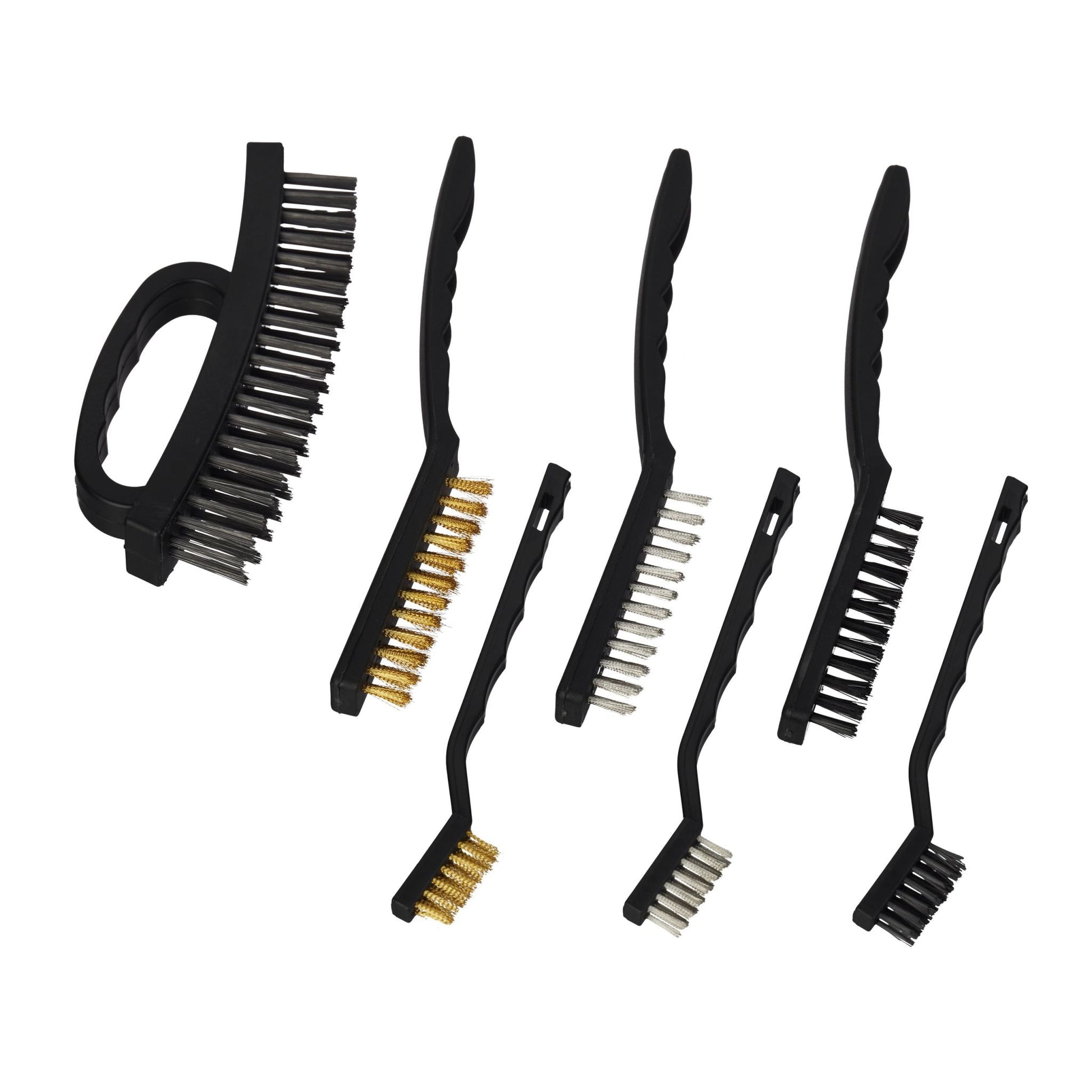 Drahtbürste 7-teiligen Set Gold-Schwarz-Silber von Relaxdays