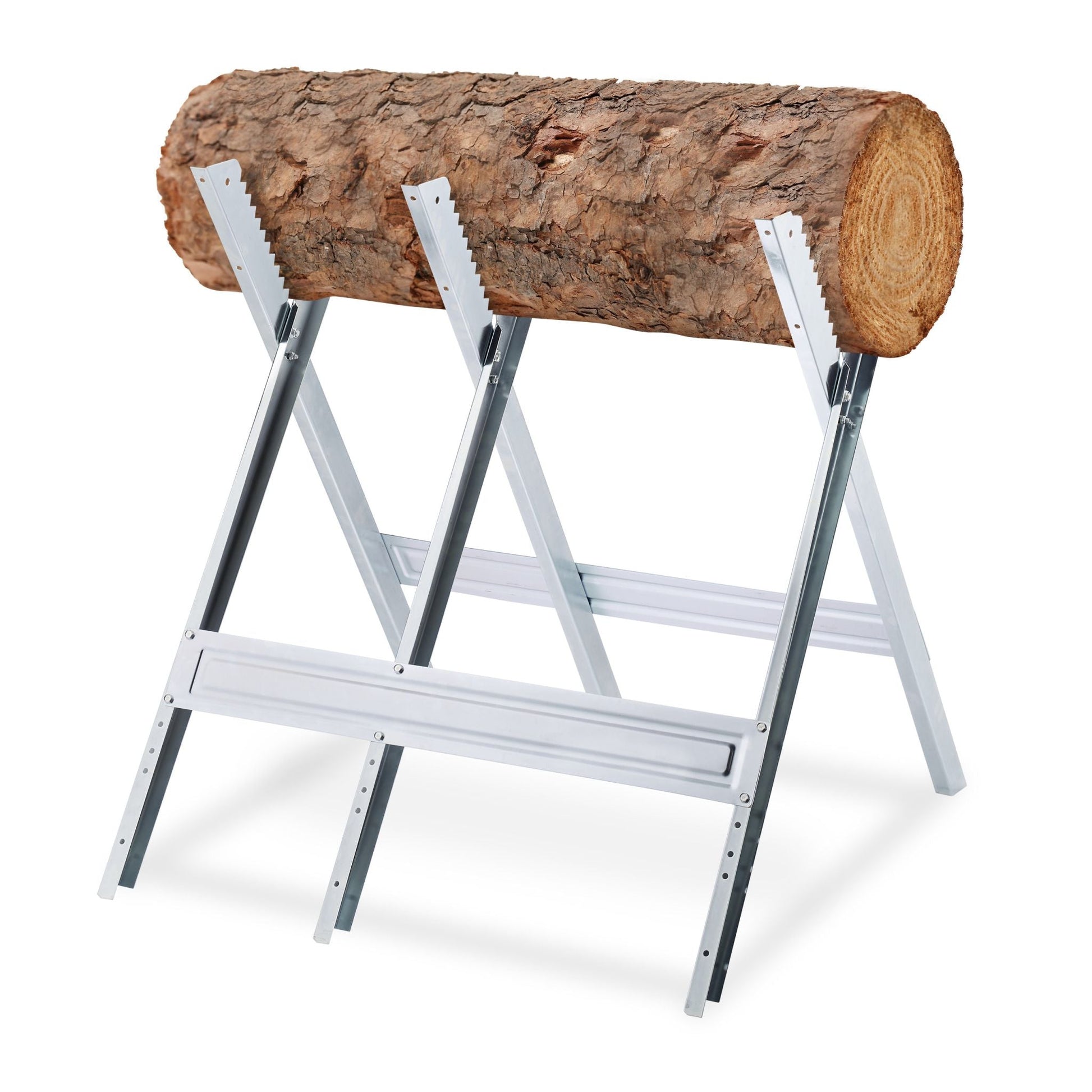 Sägebock Metall Silber von Relaxdays