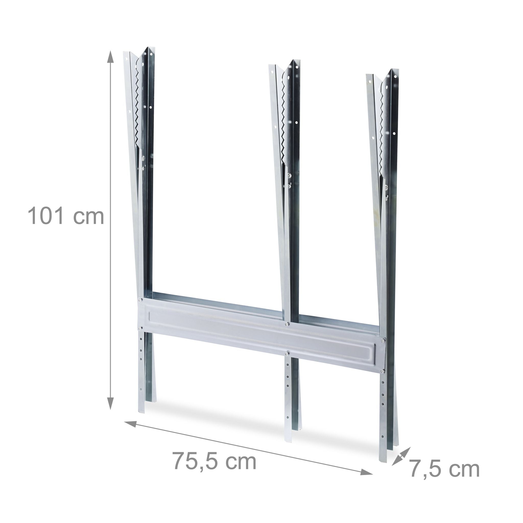 Sägebock Metall Silber von Relaxdays