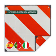 Warntafel Italien Spanien Portugal Weiss-Rot von Relaxdays