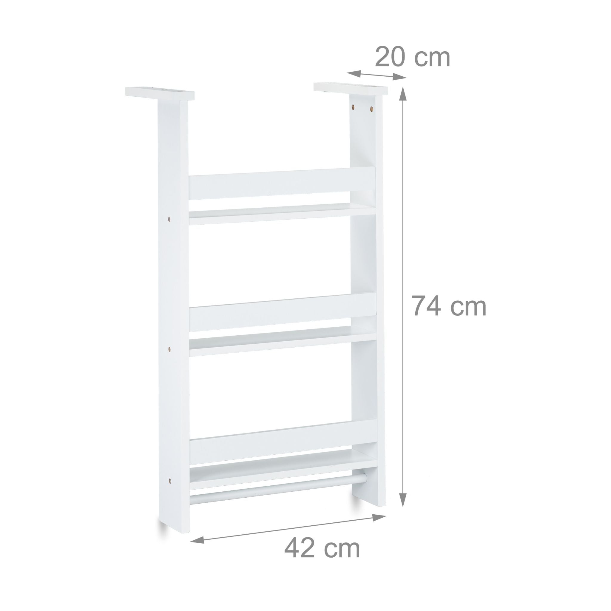 Hängeregal für Kühlschrank Weiss-Silber von Relaxdays