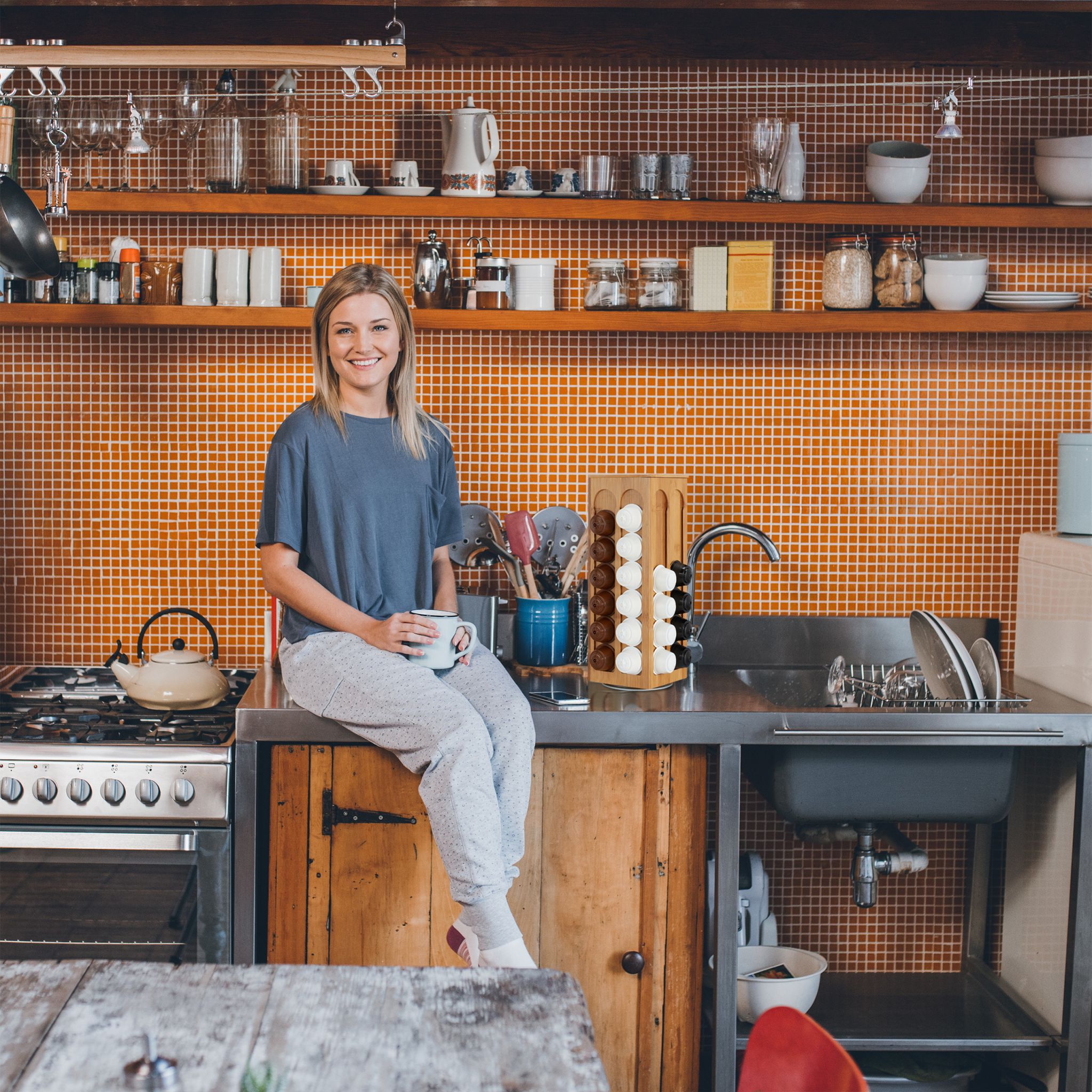Kapselhalter für Dolce Gusto Hellbraun von Relaxdays