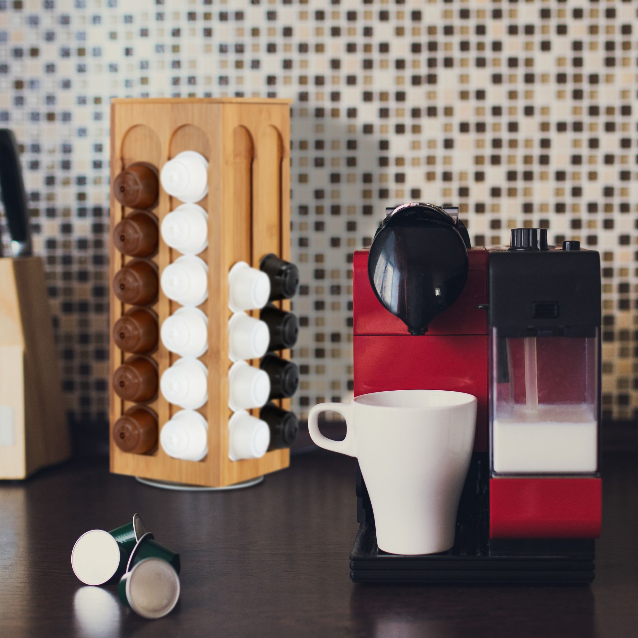 Kapselhalter für Dolce Gusto Hellbraun von Relaxdays