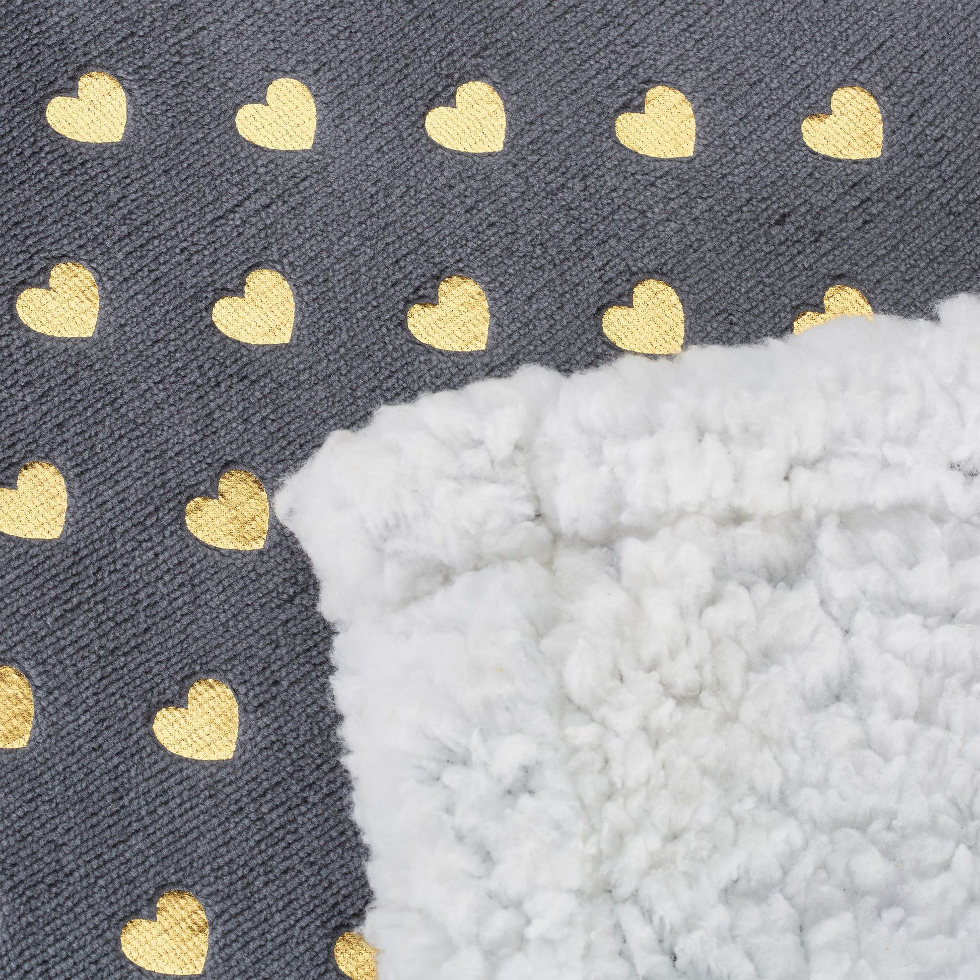 Kuscheldecke Grau 150x200cm Weiss-Gold-Grau von Relaxdays
