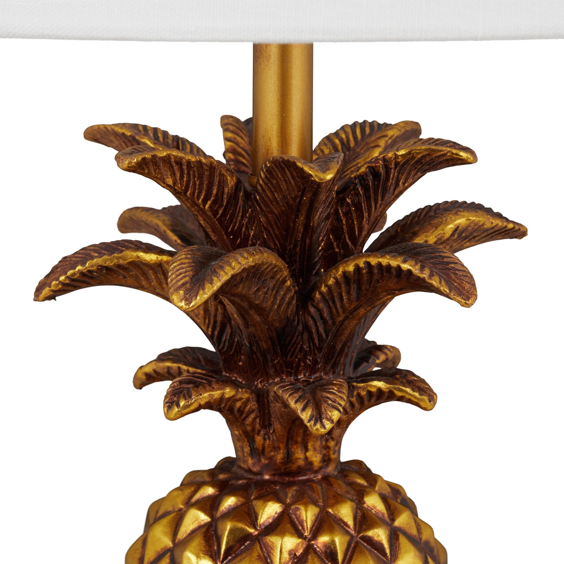 Tischlampe Ananas gold Weiss-Gold von Relaxdays