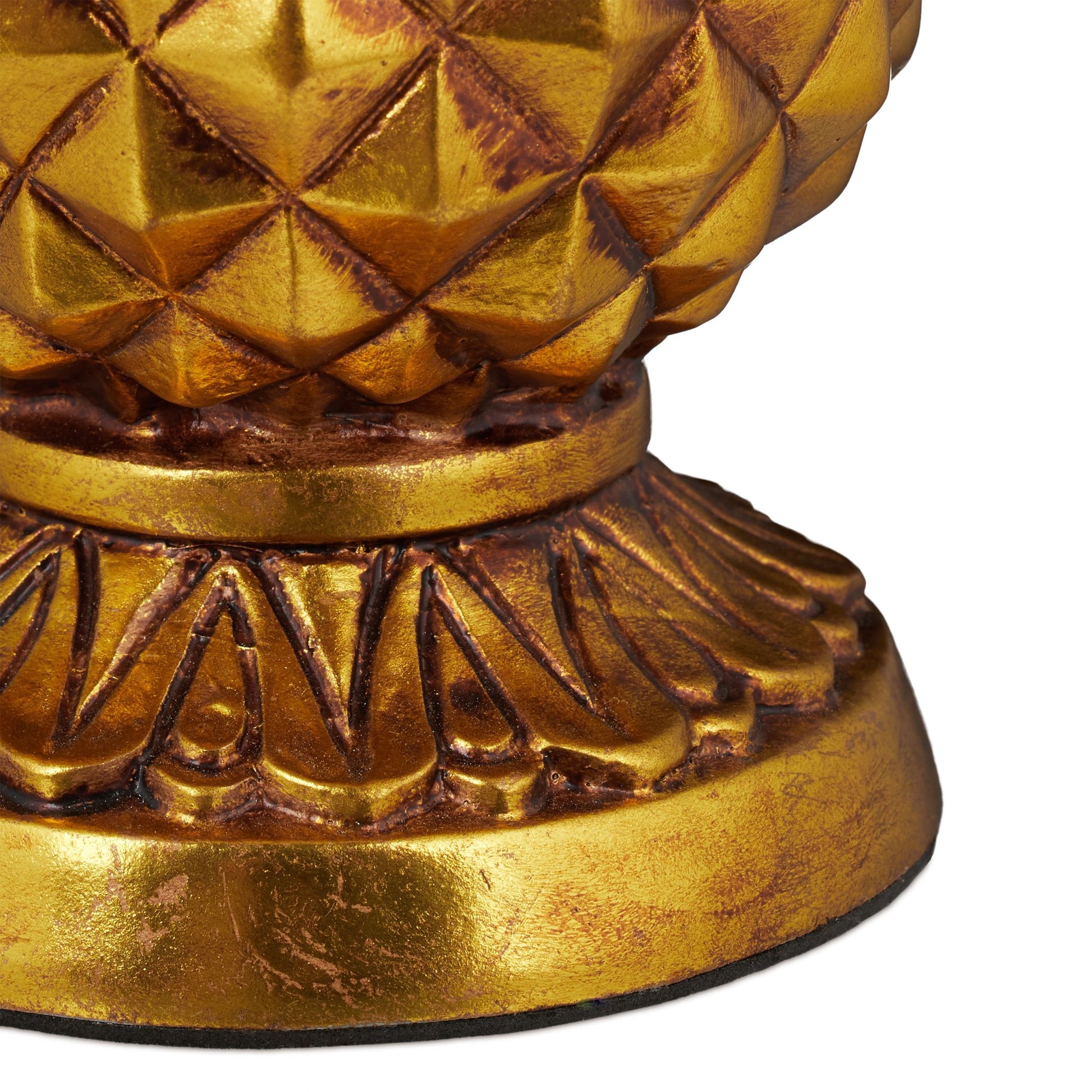 Tischlampe Ananas gold Weiss-Gold von Relaxdays