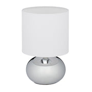 Nachttischlampe Touch Weiss-Silber von guteszeug.ch