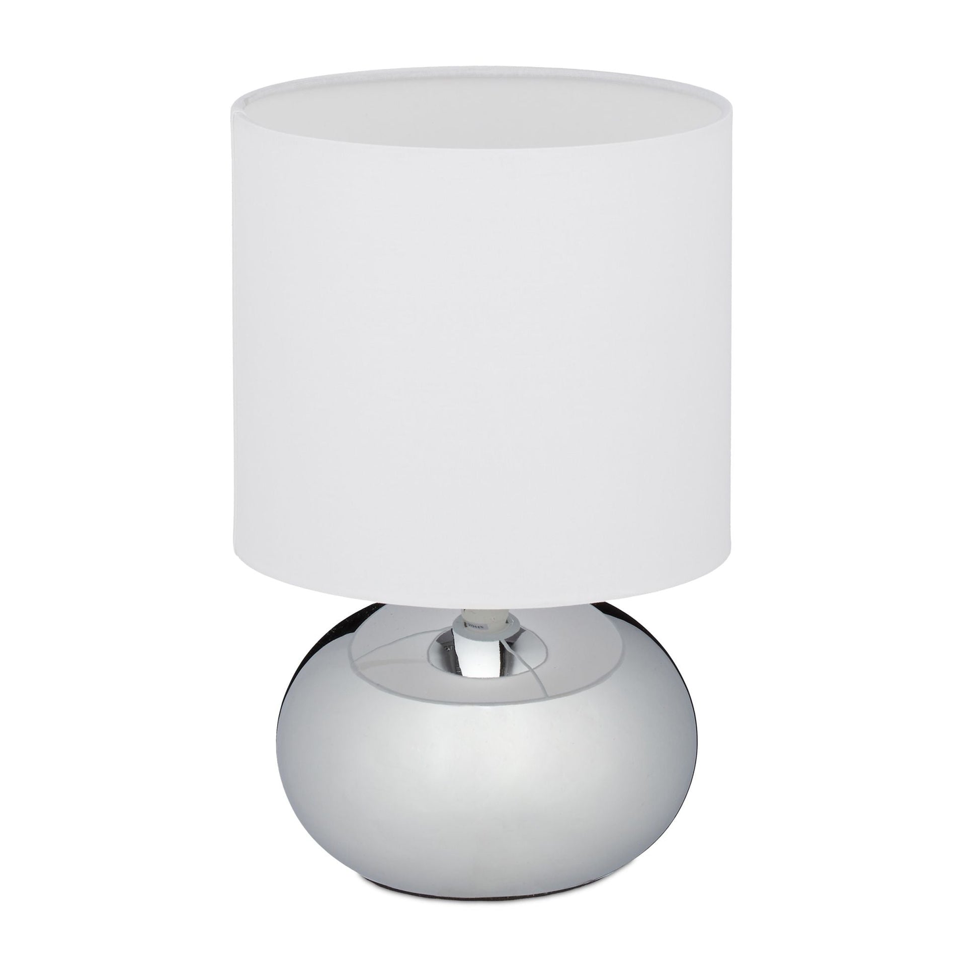 Nachttischlampe Touch Weiss-Silber von guteszeug.ch