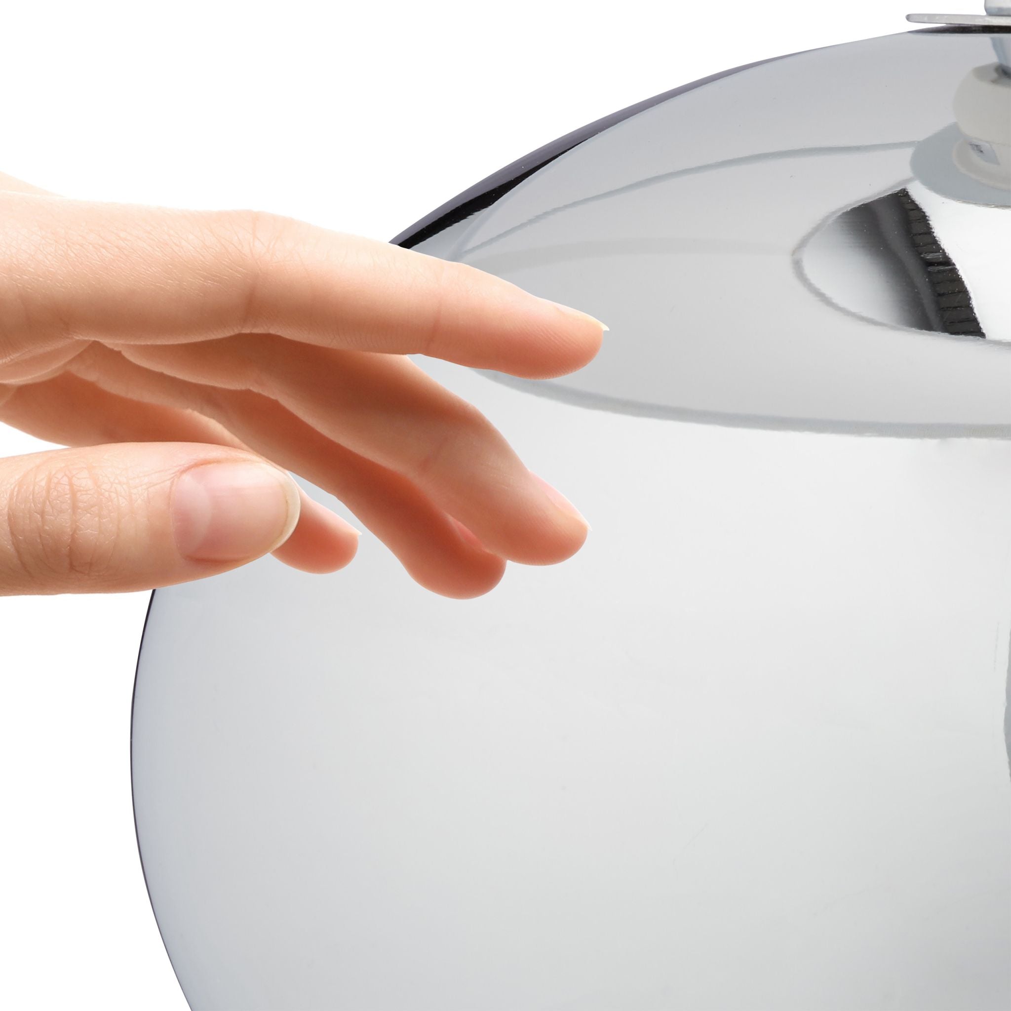 Nachttischlampe Touch Weiss-Silber von guteszeug.ch