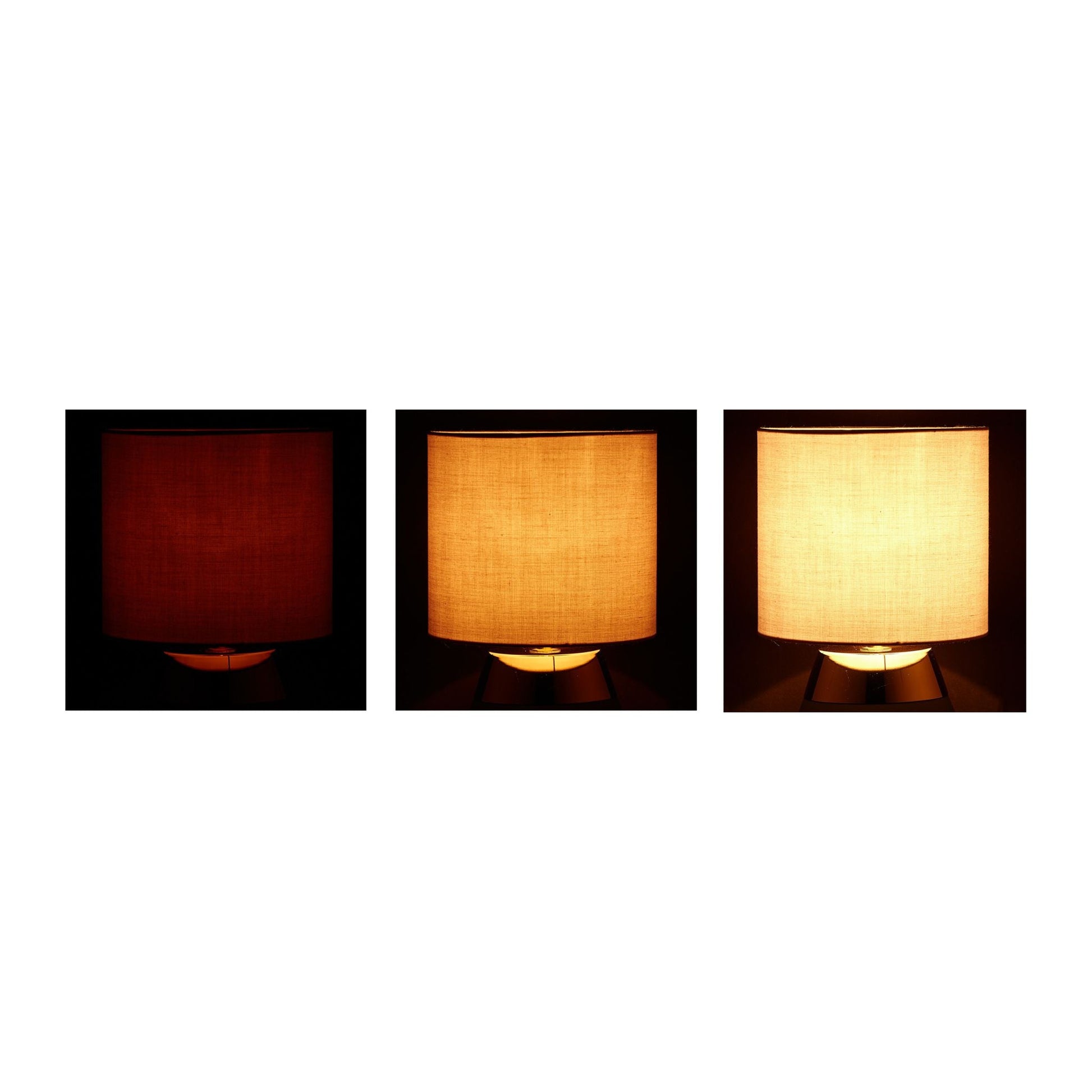 Nachttischlampe Touch oval Anthrazit-Kupfer-Grau von guteszeug.ch