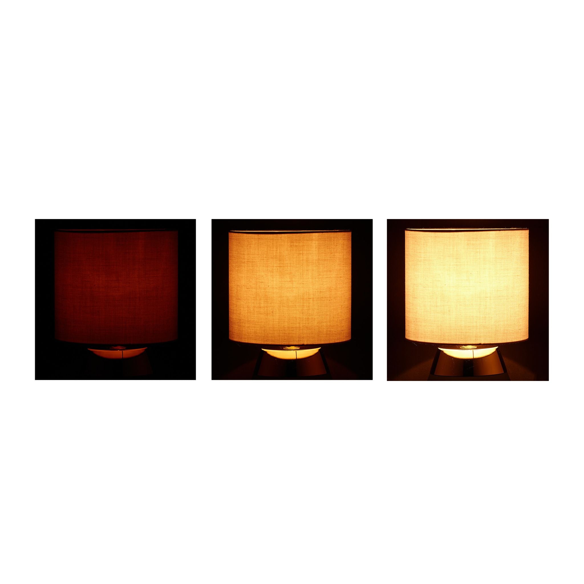 Nachttischlampe Touch oval Anthrazit-Kupfer-Grau von guteszeug.ch