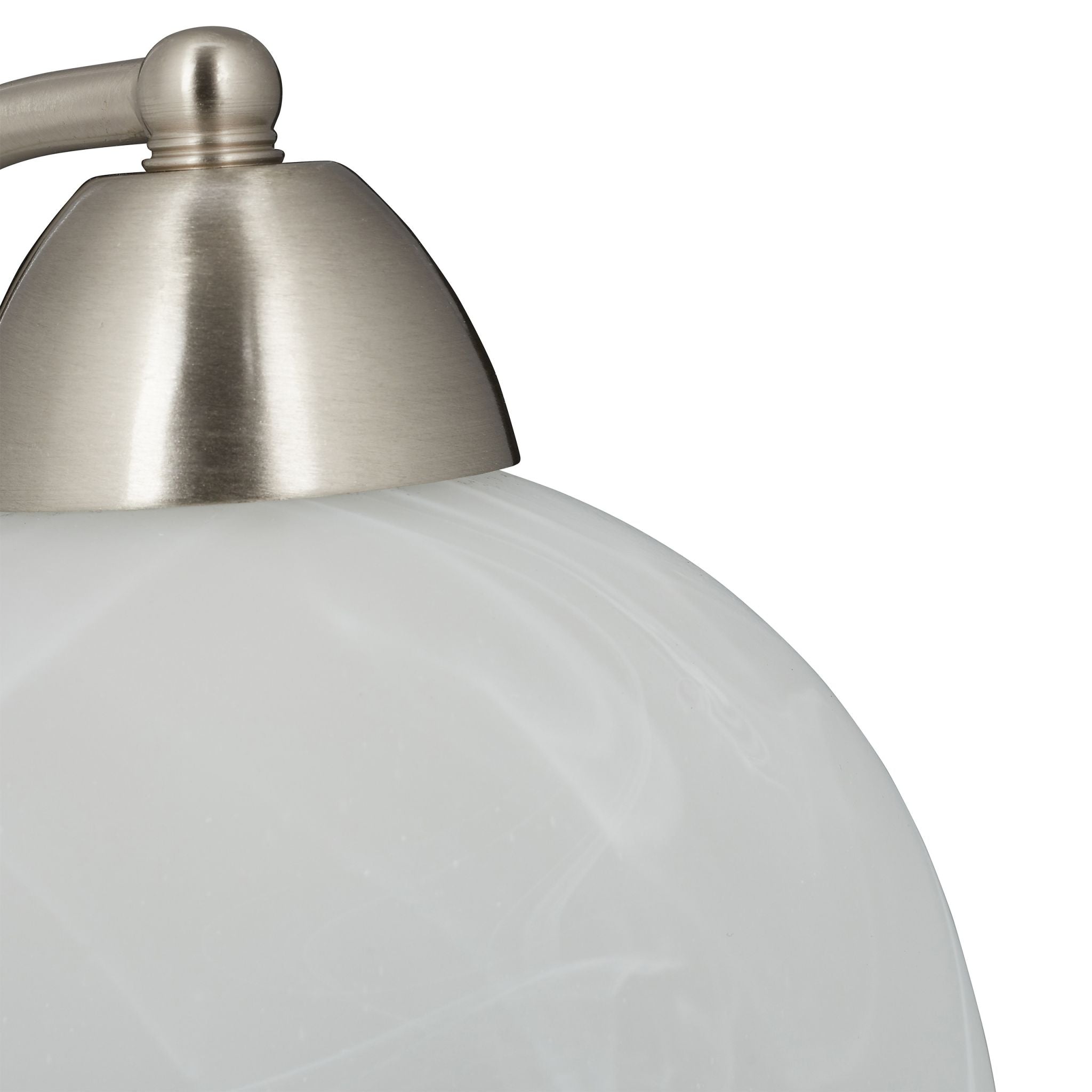 Tischlampe Touch Weissglas Weiss-Silber von Relaxdays
