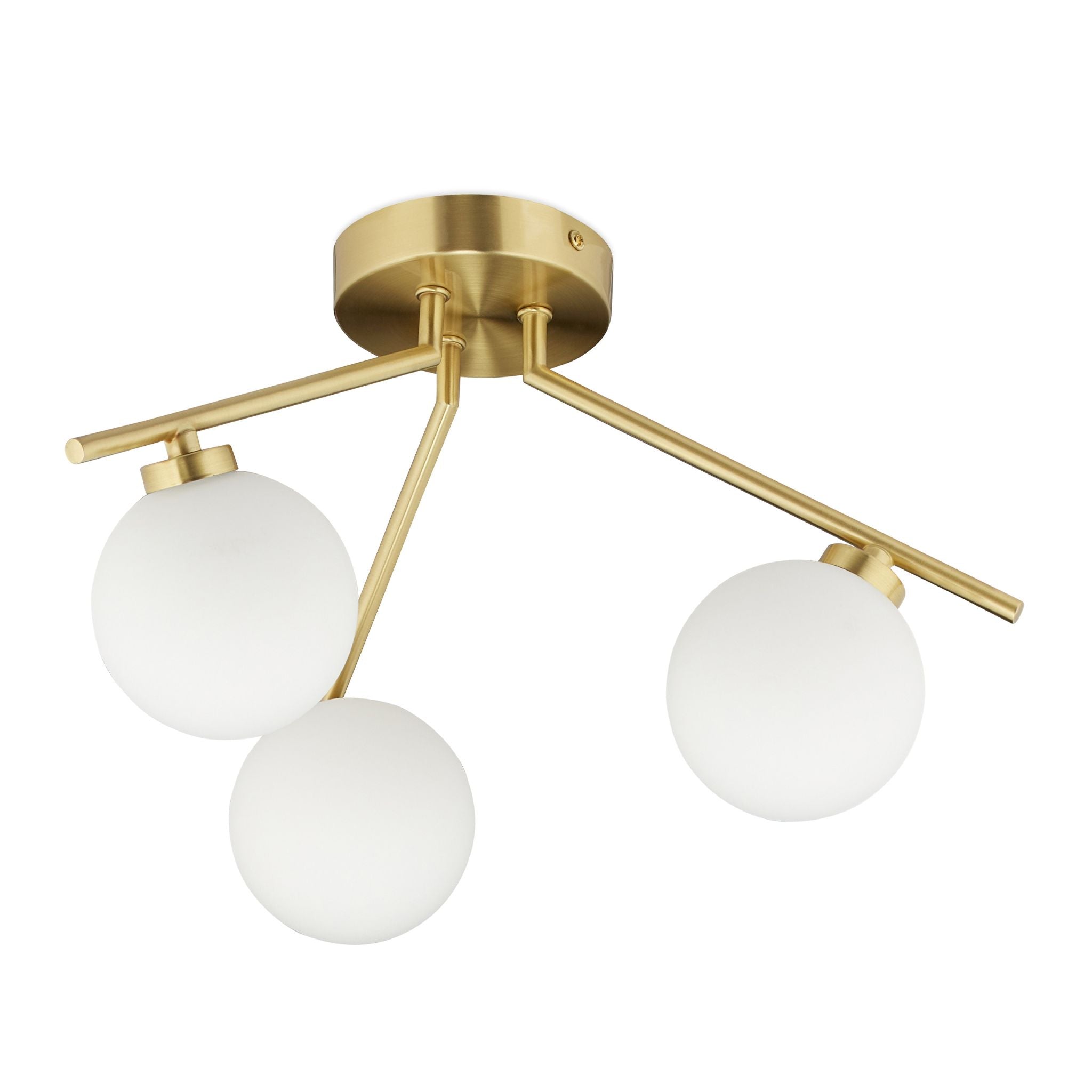 Deckenlampe mit 3 Kugeln GLOBI Weiss-Gold von Relaxdays