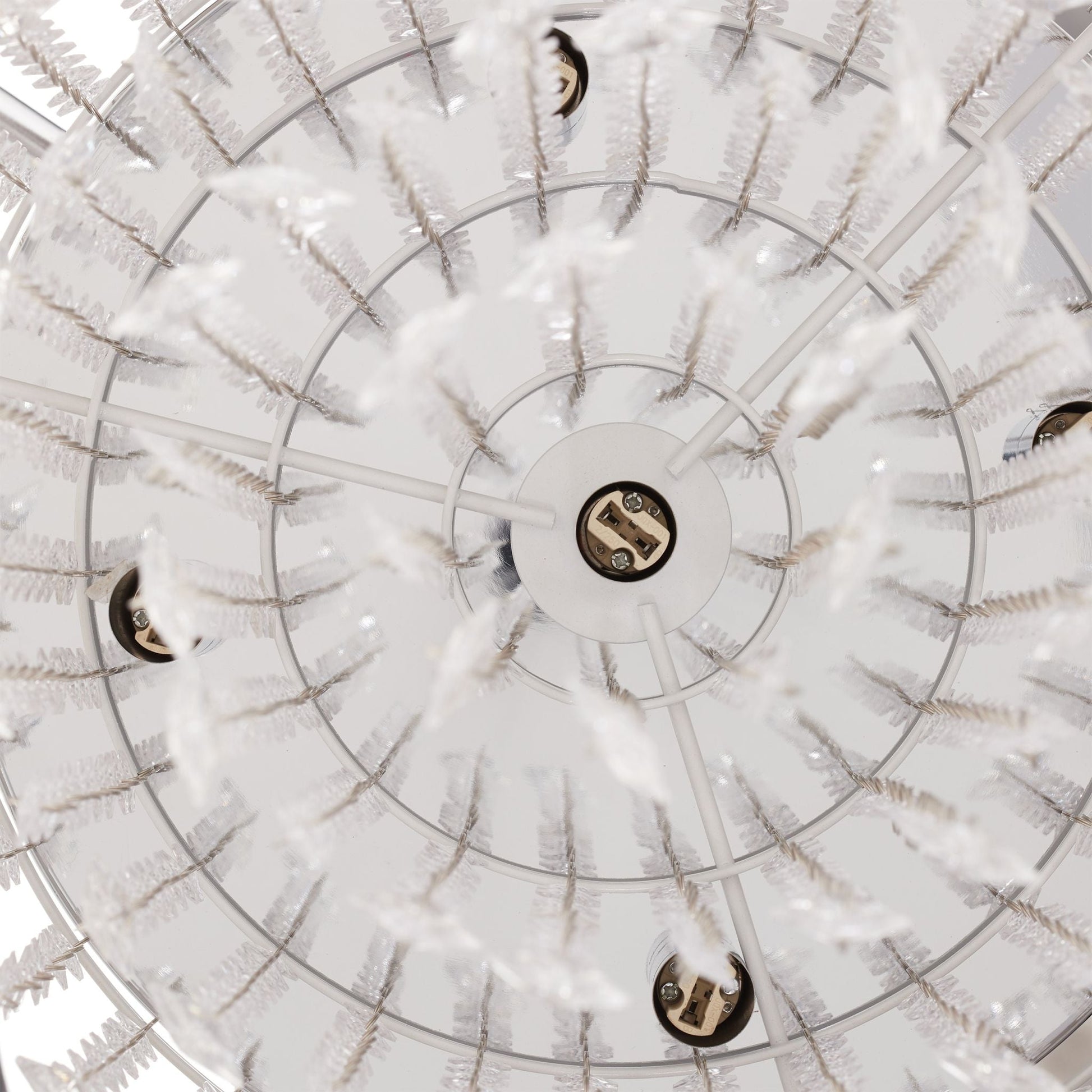 Deckenlampe Organza Kristall Silber-Transparent-Grau von Relaxdays